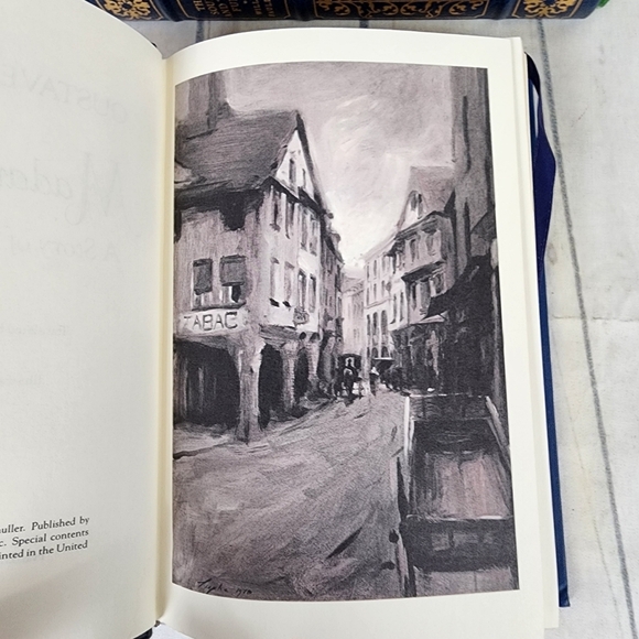 Madame Bovary Vintage 1979 Franklin Library Novel 1/4 Leather Bound Blue - Picture 8 of 14